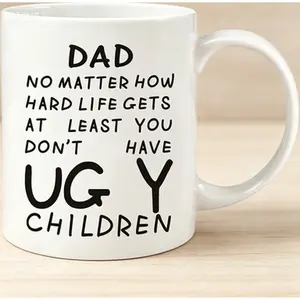 Personalized 11oz Coffee Mug for Dad, Unique Birthday Gifts for Father Husband Men, Funny Retirement Christmas Anniversary Presents, Gift Ideas from Daughter Son Wife, Stepfather Gifts