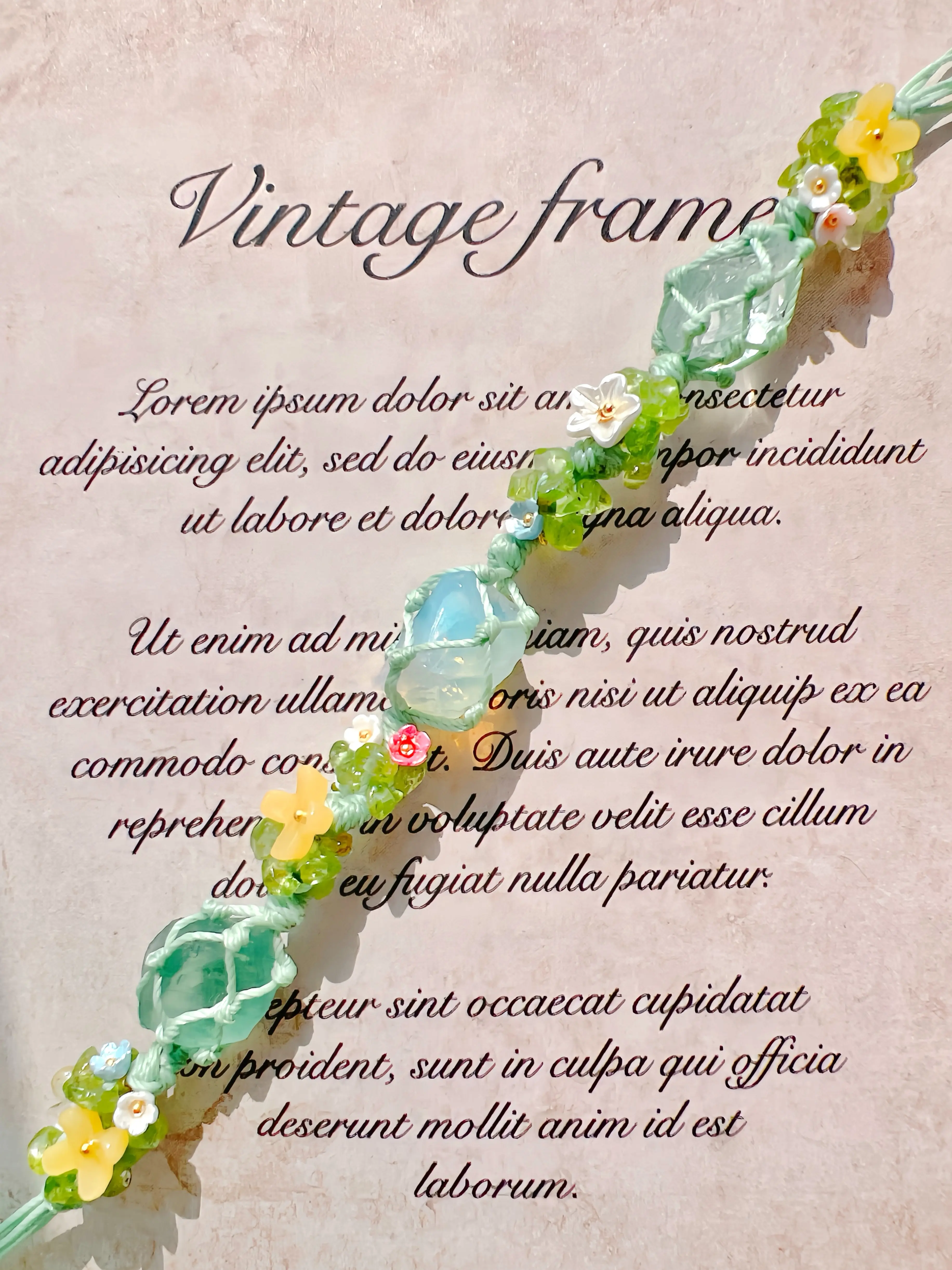 HANDMADE Macrame Natural Crystal Bracelet, Boho Bracelet, Healing Gemstone Bracelet, Macrame Jewelry, Customizable Bracelet, Gift For Her