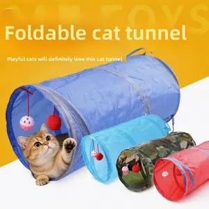 Pet Cat Tunnel Rainbow Interactive Drill Bucket Foldable Cat Toy, Fun and Engaging Plaything for Cats, Ideal for Indoor Use