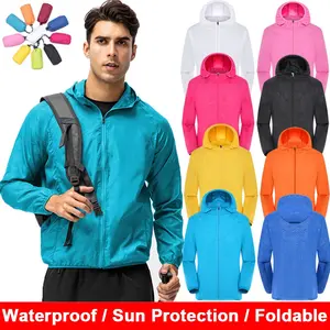 Lightweight Unisex Windproof Jacket, Waterproof & UV Protected Outerwear, Casual Rain Windbreaker for All Outdoor Activities
