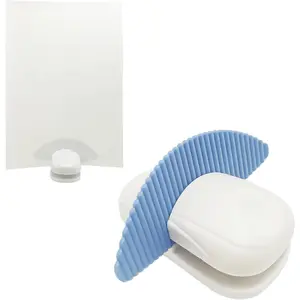 Paper Holder Stand for Desk, Paper Stand for Desk When Typing, Document Holder, Portable Counterweight Copies Stand Desktop Clamp for A4 Paper Documents Office Typing Reading (Blue)