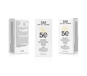 IAS Skin Care Sunscreen SPF 50 Water Resistant Sunscreen Broad Spectrum Protection with Niacinamide & Hyaluronic Acid 80ml