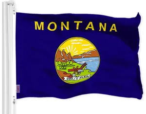 G128 Montana MT State Flag | 3x5 Ft | LiteWeave Pro Series Printed 150D Polyester | Indoor/Outdoor, Vibrant Colors, Brass Grommets, Thicker and More Durable Than 100D 75D Polyester