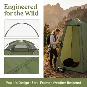 Outdoor Privacy Shower Tent | Pop Up Changing Room with Carry Bag | Ideal for Camping, Picnic, Beach & Car Travel