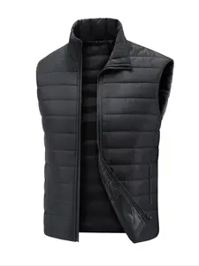 Men's Warm Vest Jacket, Thickened Stand Collar Waistcoat for Spring & Autumn, Casual Outerwear for Men, Fall Winter Fashion