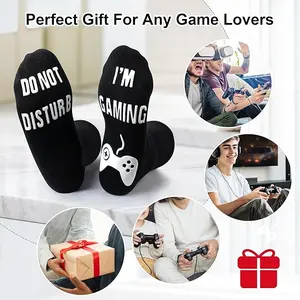 Perfect Gift For Any Game Lovers - Funny Socks Birthday Gifts for Boy TeenBoy Husband Dad Women Graduation Menswear with "Do Not Disturb" & "I'm Gaming" Design