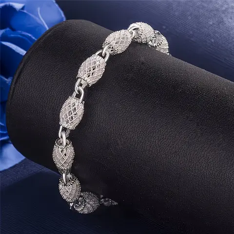 Women's Crafted 925 Silver Hollow Ball Charm Bangle Bracelet - Luxurious Look Beads Bracelet, All Seasons Fine Jewelry, Ideal for Weddings, Premium Female Gift
