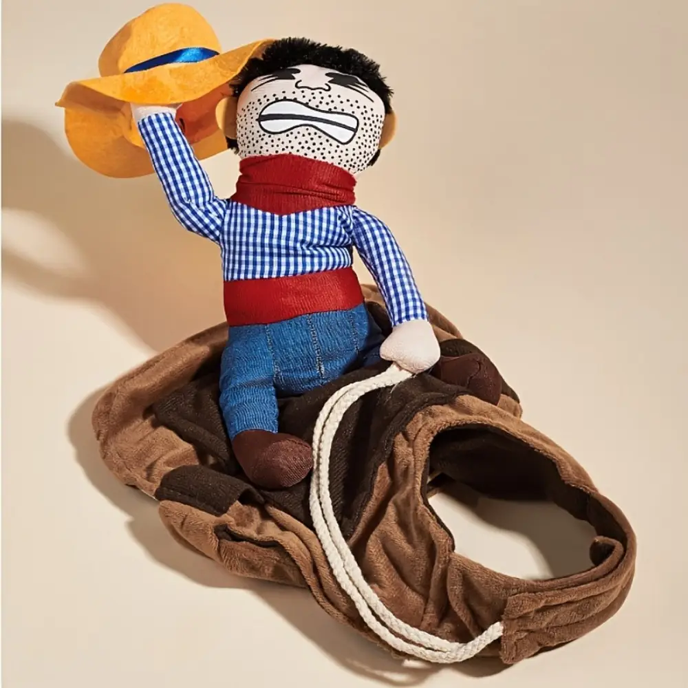 Adorable Cowboy Rider Pet Costume - Breathable, All-Season Fun for Dogs & Cats, Ideal for Parties hawkvest