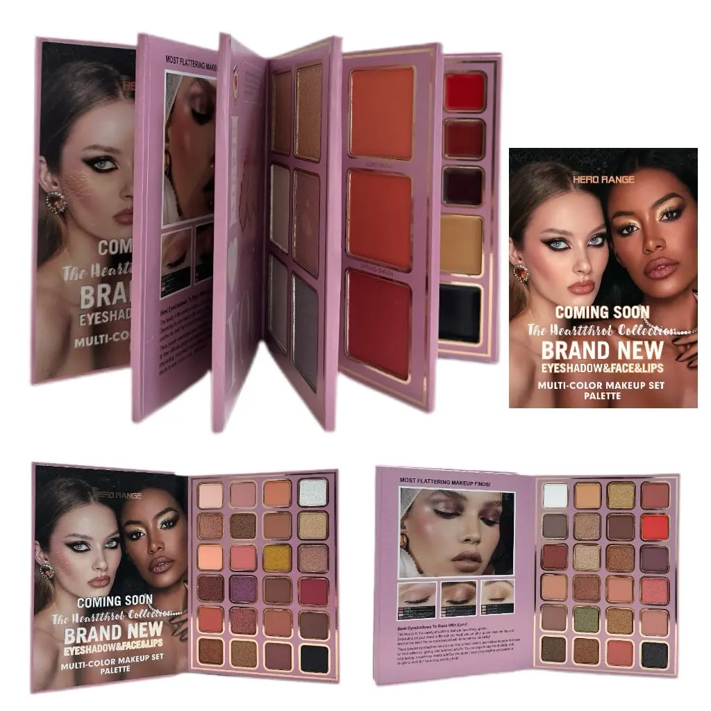 78 Color Multifunctional Beauty Bundle Kit Makeup Palette Set, Portable Folding Cosmetic Book Kit, Matte & Shimmer Eyeshadow, Blush, Lipstick Tools, Makeup Bundle Box, Beauty Sets