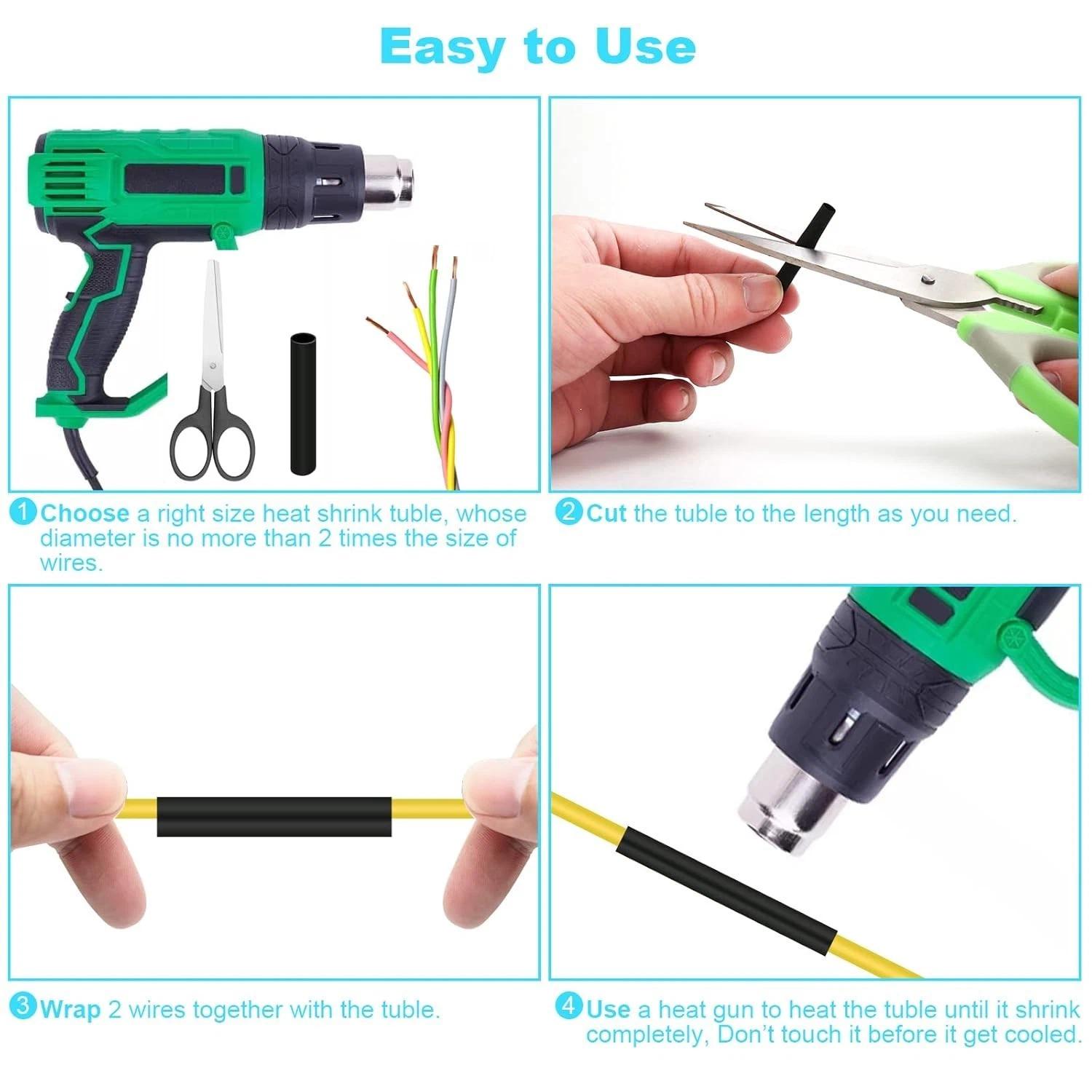 900 PCS Wire Heat Shrink Tubing Kit Marine Grade Insulated Heat Shrink Wrap Tube Premium Black Waterproof Flame Retardant Electrical Cable Sleeve Assorted Size Wire Repair Connection Protective Tube for Auto Marine Boat Car Household Electronic Wiring Ins 900 PCS Wire Heat Shrink Tubing Kit Marine Grade Insulated Heat Shrink Wrap Tube Premium Black Waterproof Flame Retardant Electrical Cable Sleeve Assorted Size Wire Repair Connection Protective Tube for Auto Marine Boat Car Household Electronic Wiring Ins