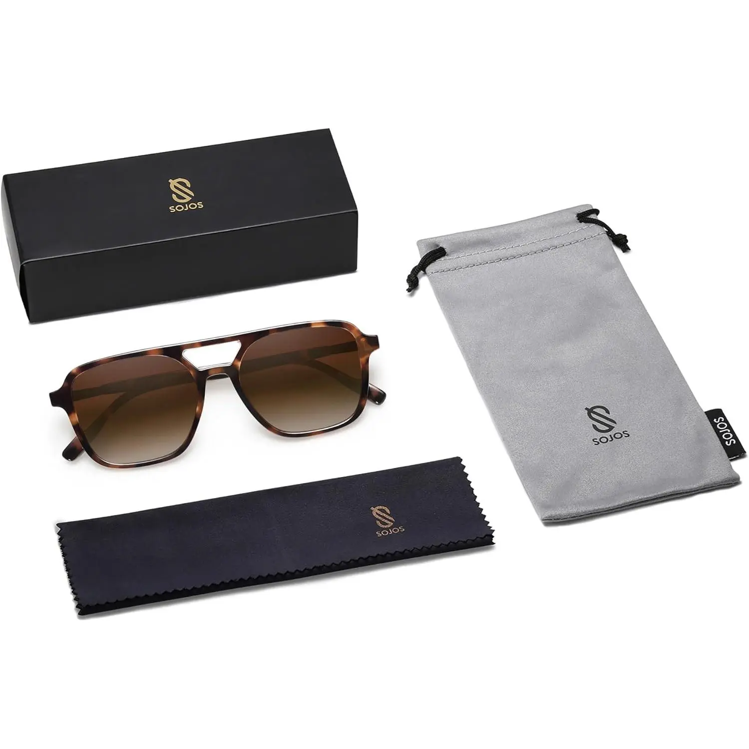SOJOS Retro Aviator Sunglasses for Women Men,Trendy Rectangle Womens Mens Shades Sun Glasses SJ2202 SOJOS Retro Aviator Sunglasses for Women Men,Trendy Rectangle Womens Mens Shades Sun Glasses SJ2202