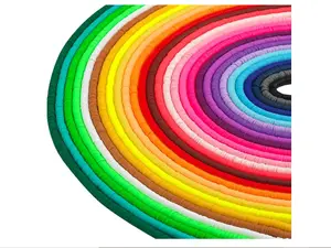 28 Strands Clay Beads Bracelet Making Kit Preppy Flat Polymer Clay Heishi Beads for Bracelets Jewelry Making Kit DIY Arts and Crafts Gifts