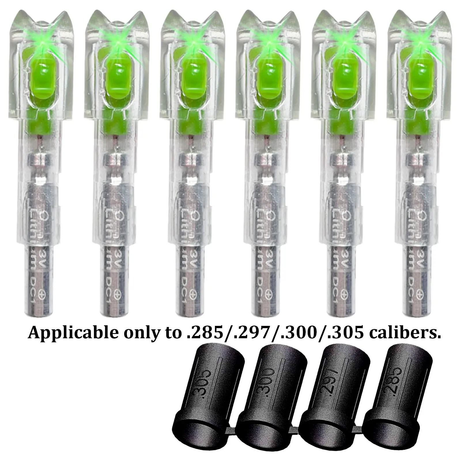 SNTXMY Lighted Crossbow Arrow Nocks, Automatic LED Nocks with .285/.297/.300/.305 Bushings for Easy Arrow Tracking