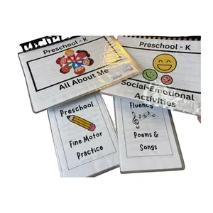 Preschool - K Fun Literacy Bundle All About Me, Social-Emotional Learning, Fluency, & Fine Motor Skills, Learning Materials