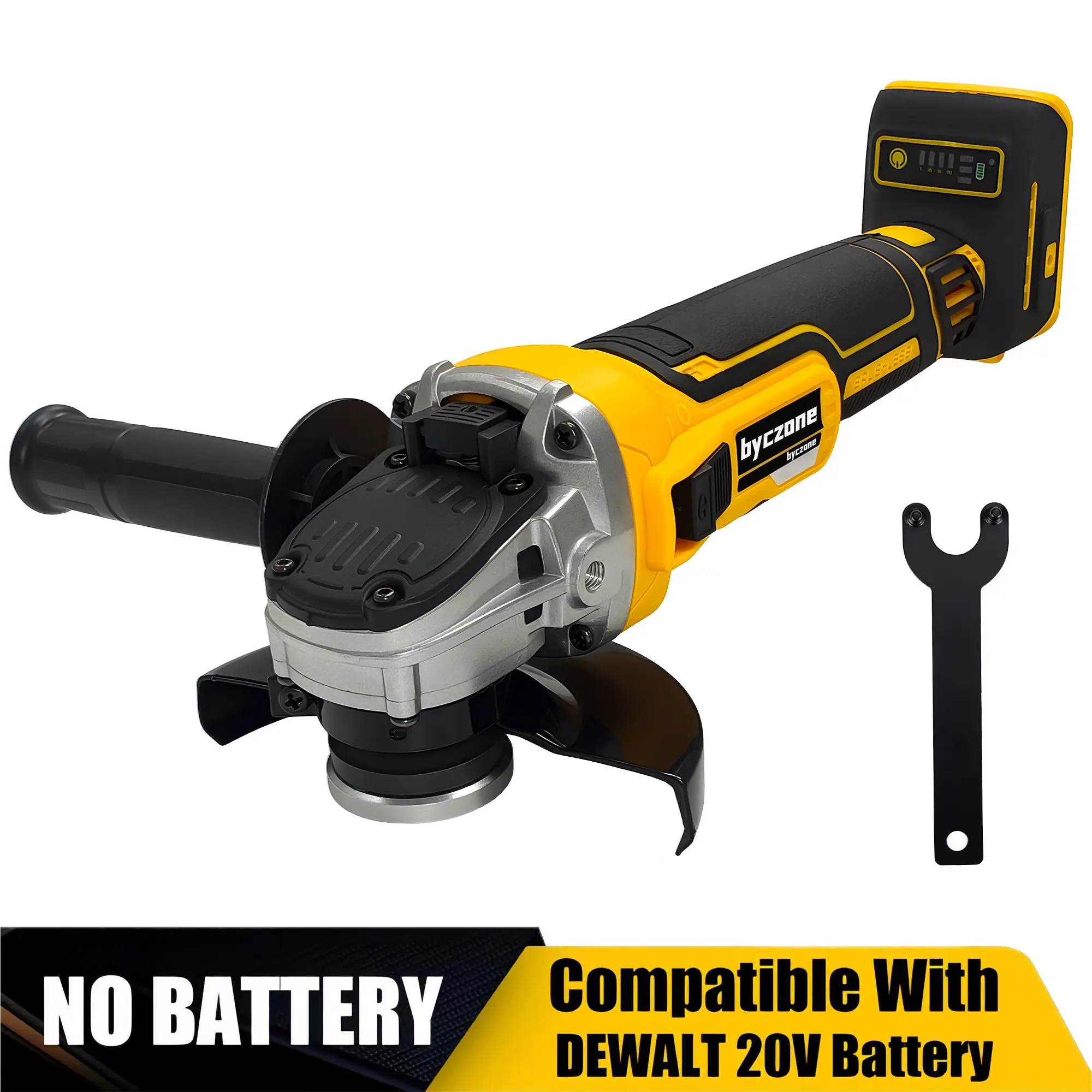 Cordless angle grinder is compatible with Dewalt 20V MAX batteries, 4-1/2" brushless grinder, grinder M18 for cutting, grinding, polishing (battery not included)