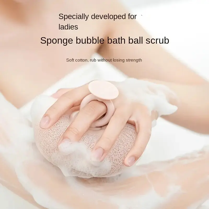 New Upgrade 2-in-1 Sunflower Bath Ball, Cleanse Super Soft Sunflower Suction Cup Bath Ball, Exfoliating Bath Sponge Cleaning Brush, Shower Loofah Sponge Strength Scrub Cotton
