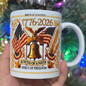 America 250th Anniversary Mug Bald Eagle & Liberty Bell Coffee Mug 2025 Christmas Gift for Graduation Anniversaries Father Grandfather Veteran
