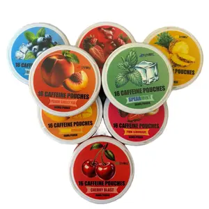 Caffeine pouches - 8 pack - Pink Lemonade, Blueberry, Peach Sweet Tea, Spearmint, Mango Crush, Strawberry , Cherry Blast & Pineapple Crush Beverage Drinks energy drink boost immunity natural flavored c4 performance Nootropic Sugar-Free Energy Drink