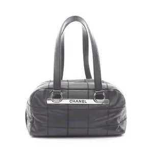 Pre-owned CHANEL Calfskin Shoulder Bags Chocolate Bar Caviar Skin Handbag