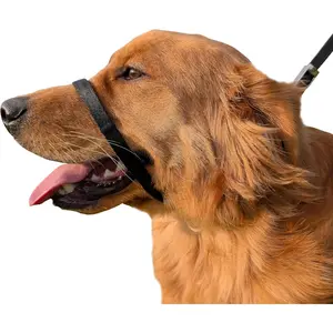 No-Pull Dog Headcollar for Large Agressive/Reactive Dogs, Instant Stop Pulling Gentle Training Collar, Comfortable Safe Effective Walking Training Solution Black L