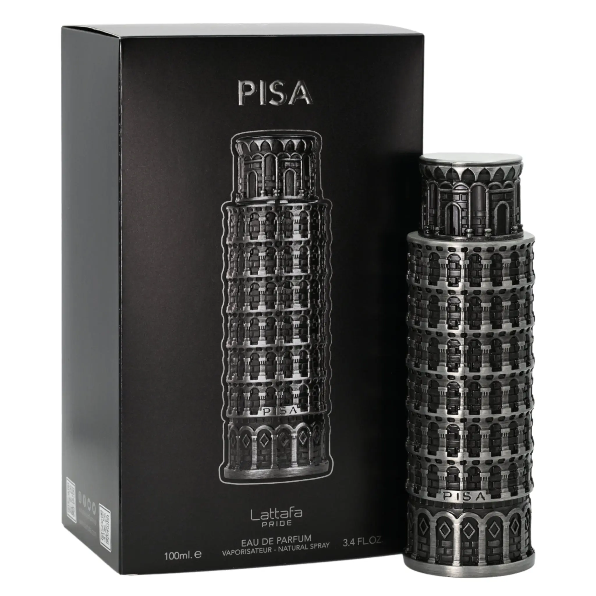 Lattafa Pride Pisa Eau de Parfum for Men, 3.3 oz, New in Box, Long Lasting Aromatic Citrusy-Woody Fragrance with Cedarwood Heart, Luxurious Fragrant Gender-Neutral Men's Fragrance, Long Lasting Fragrance