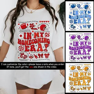 Homecoming Football Color Themed T-shirts, In My Hoco Era Tee, HOCO 2025 Team Shirts, Hoco 2025 Outfit, Game Day Shirts for Friends