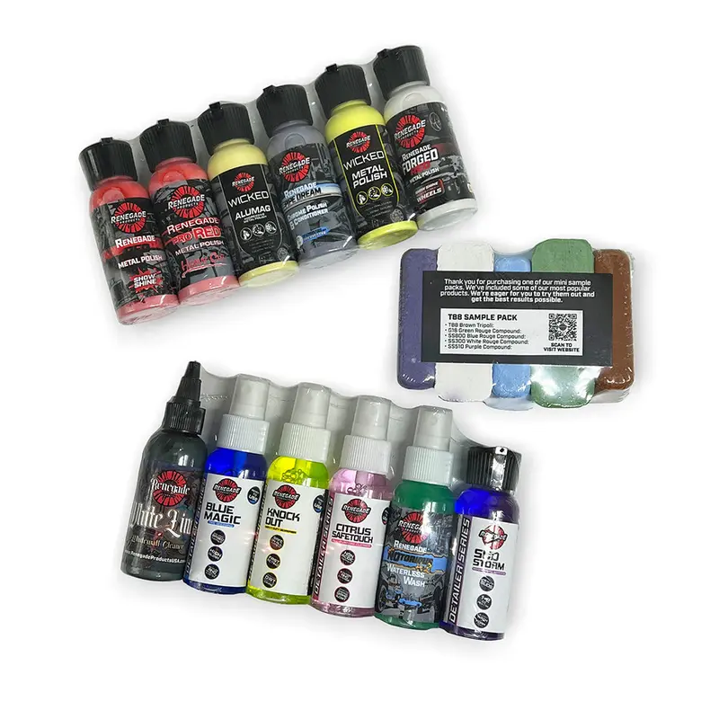 Renegade Products Sample Packs – Try Our Best-Selling Polishes, Cleaners, Waxes & Air Fresheners