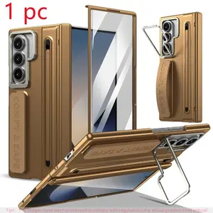 High-Quality Phone Case for Samsung Galaxy Z Fold7/6/5/4/3, Includes Tempered Glass, Stylus, Stand, Wrist Strap, Anti-Slip, Shockproof