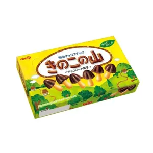 Meiji Kinoko no Yama Chocolate-Covered Stick Biscuit Snack, 66g