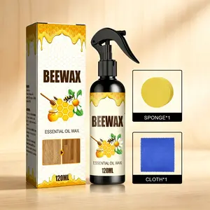 Furniture Beeswax Spray, Multi-Surface Polish for Wood Furniture & Floors, Waterproof & Anti-Crack Formula, Repairs Scratches & Restores Shine