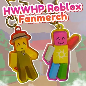 Roblox Happy World With Happy People Keychain! HWWHP Thomas and Skittles Acrylic Charms - Cute Acrylic Cartoon Keychain, Funny Meme Character Charm for Keys, Bags, Backpack, Durable Gift for Fans & Collectors