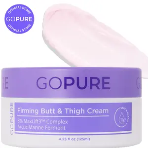 GOPURE Firming Butt & Thigh Cream - Nourishing Hydrating Bodybutter for Stretch Marks & Dimpled Texture - Clinically Tested, Dermatologist Recommended, Cruelty-Free