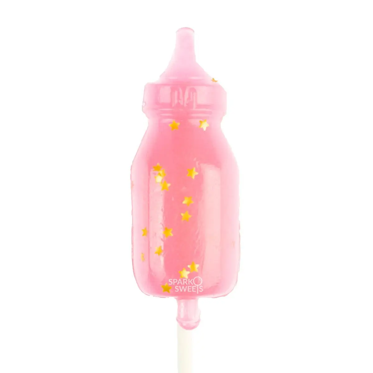 Starry Pink Baby Bottle Lollipops - Watermelon (24 Pieces)