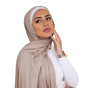 Hijab Scarf for Women Soft Cotton Muslim Jersey Hijab Head Wrap Scarves Fashion Long Scarf Shawls