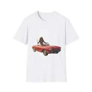 Egyptian King Riding in a Corvette T-Shirt - Pharaoh Graphic Tee, Ancient Egypt Unisex Shirt, Historical Clothing, Vintage Style Top, Unique