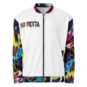GO GETTA Graffiti Drip Bomber Jacket Unisex