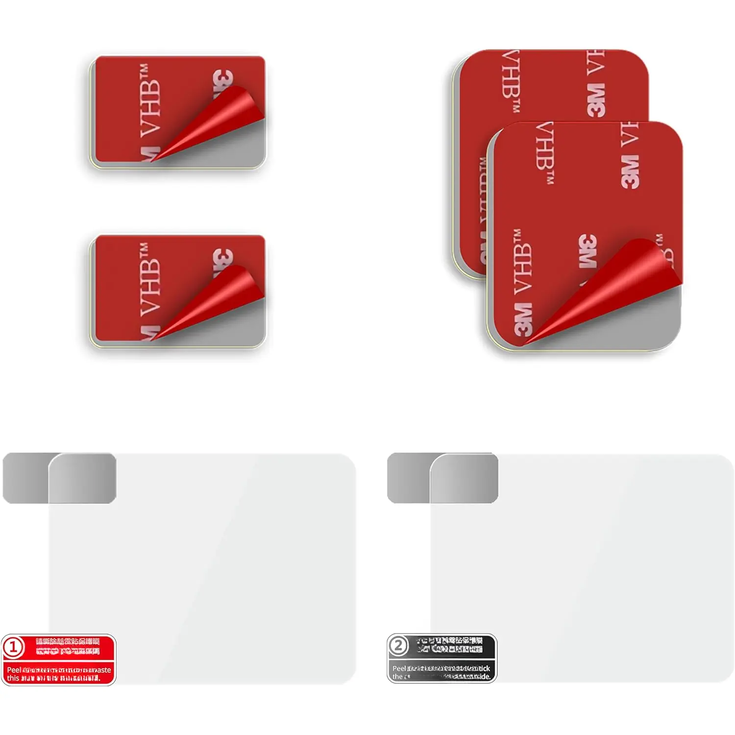 3M VHB Double-Sided Sticker Adhesive Pad and Car Windshield Electrostatic Film for Mounting Dash Cam