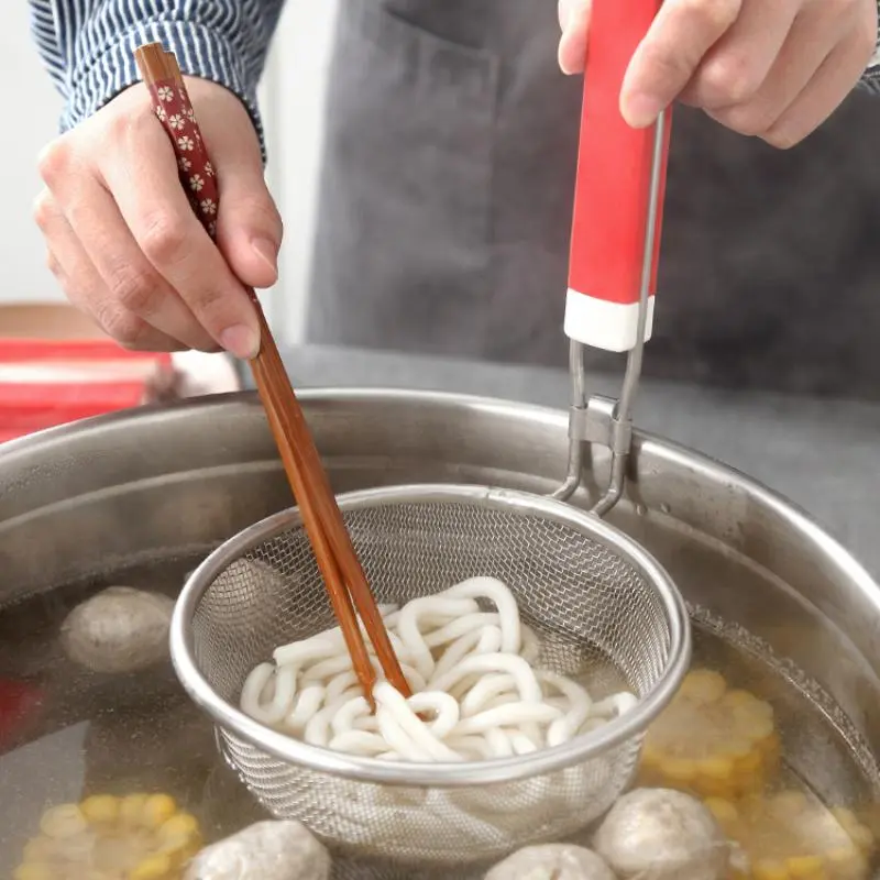 1pc, Stainless Steel Pasta Basket, Pasta Strainer Basket Mesh Strainer, Fine Mesh Strainer, Frying Basket, Stainless Steel Frying Basket, Household Fry Basket Strainer, Kitchen Cooking Tool for Fried Food, Kitchen Stuff, Kitchen Gadgets