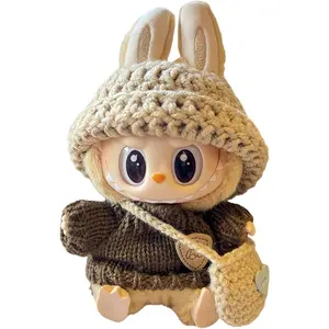 Clothes set for Playing Labu, Clothes only - 17cm long， Doll Outfit with Accessories, Gift, For Fun, designer luxury jumpsuit