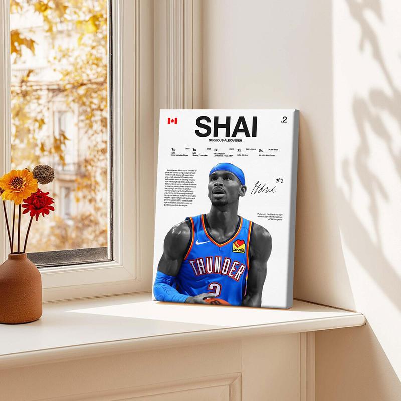 Luka Doncic, Tatum, SGA, Flagg, Morant, Wembanyama Canvas Print Posters, Rising Stars, Autographed Player Career Posters, Home Decor