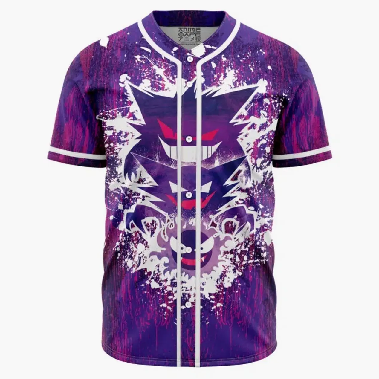Trippy Ghostly Evolution Ghastly Haunter Gengar Baseball Jersey