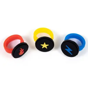 SHK HeroForce Power Rings: Fire, Electricity, and Light