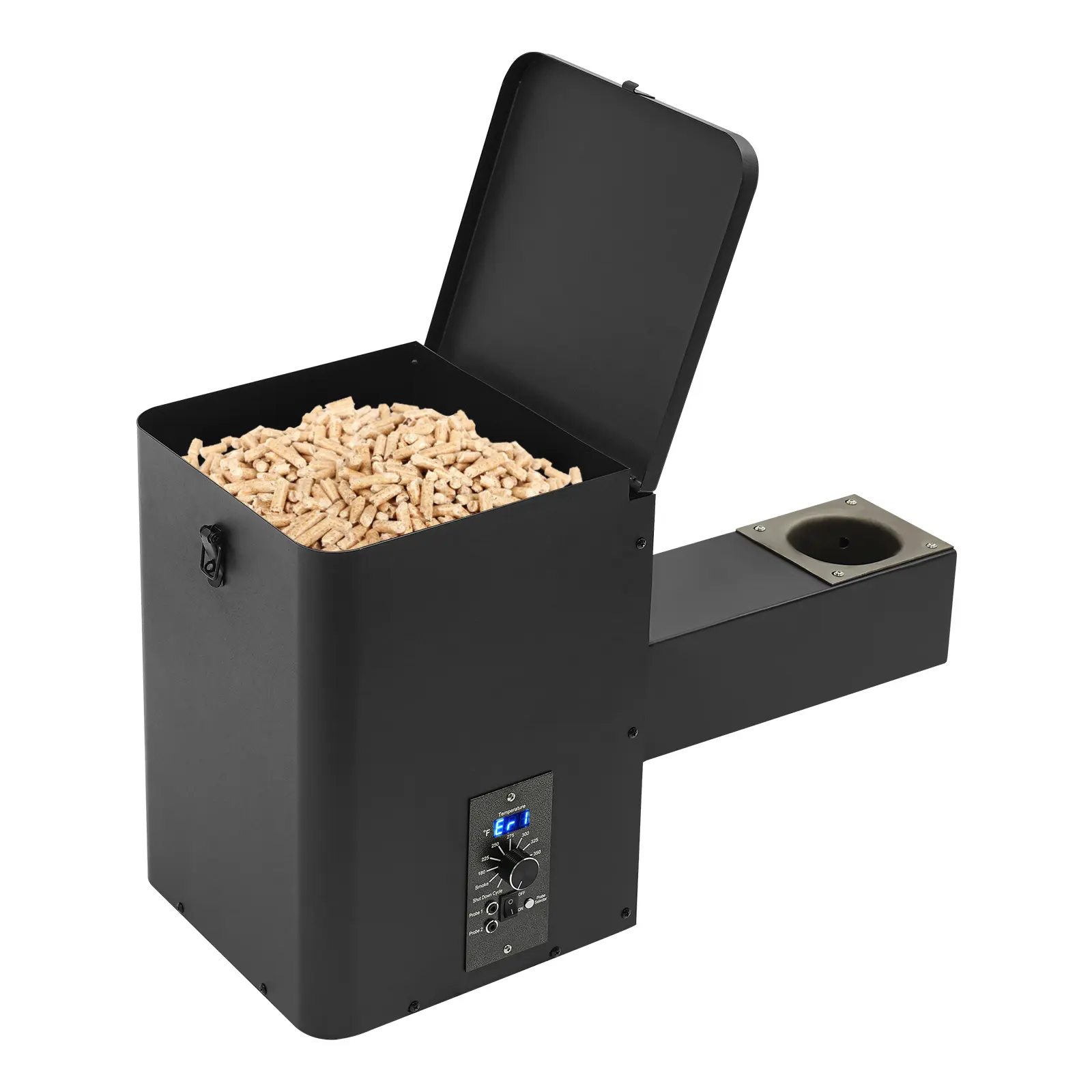 CNCEST Pellet Smoker Hopper Assembly Kit with Automatic Temperature Control 250W Electric Wood Pellet Grill Part for BBQ Parties