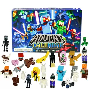 24 Piece Building Block Figure Blind Box Set, 24 Days Countdown Advent Calendar, Christmas, Day, Party Gift