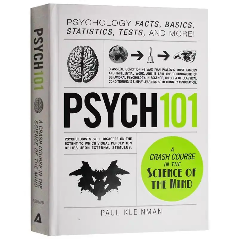 Psych101: English Psychology Crash Course Book - Soft Cover Regular Edition Unabridged, Mind Science Basics, Facts, Tests, Pavlov to Perception, Self-Improvement Journal Series Tutorial for Psychology Enthusiasts