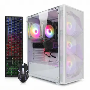 STGAubron Gaming PC Desktop Computer, Intel Core i7 up to 3.9G, GeForce RTX 3050 6G, 32GB RAM, 512GB SSD, WiFi 6, BT 5.0, RGB Fan x 4, Windows 11 Home, White