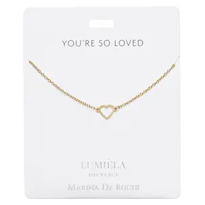 'You're So Loved' Gold-Plated Dainty Heart Necklace