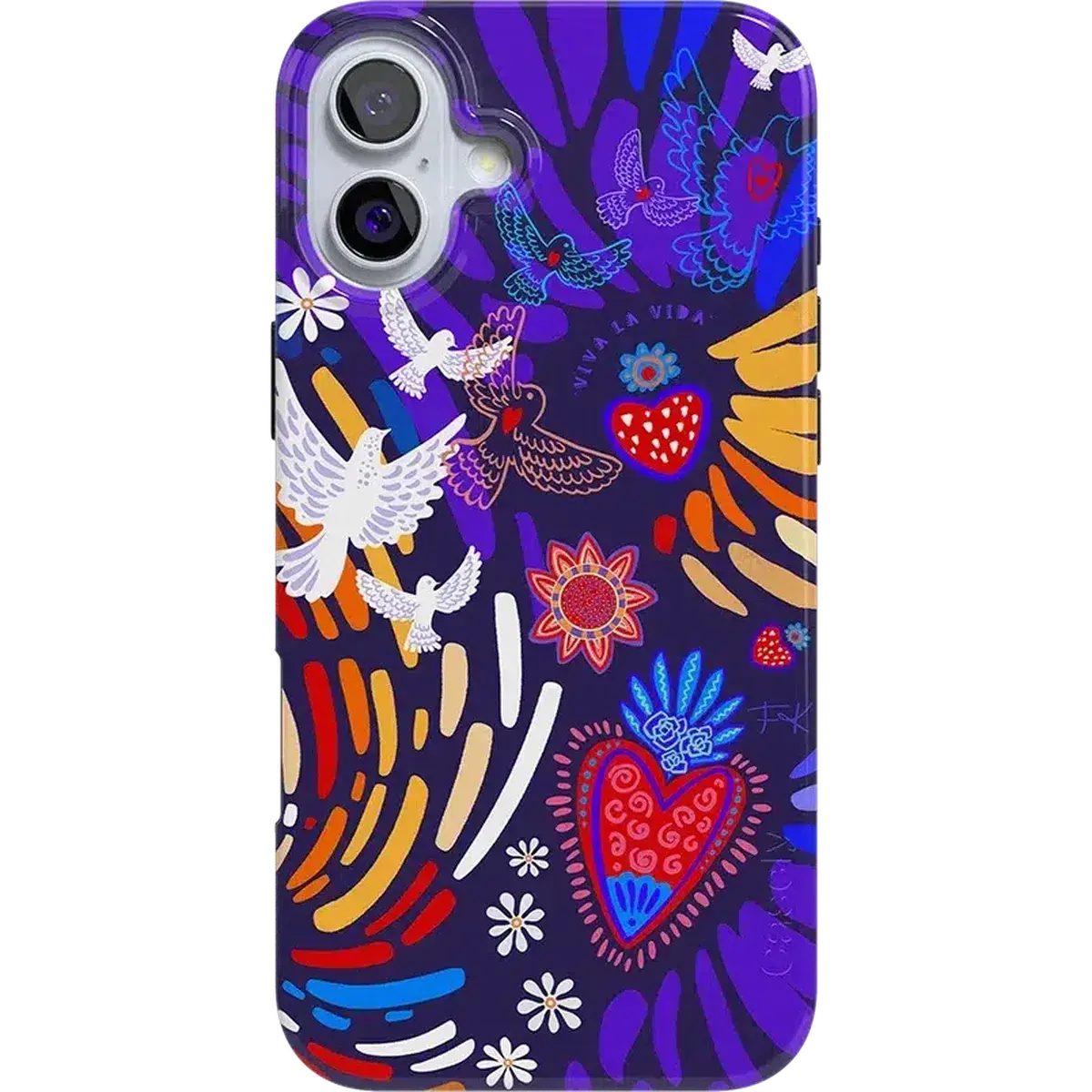 Casely iPhone 16 Case | Viva La Vida | Frida Kahlo Collage | Compatible with MagSafe | Classic Ultra Thin Design