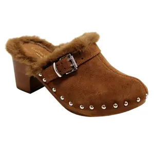 Charles David Faux Fur Mule Lecce