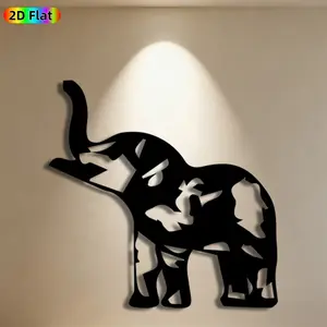 1pc Elephant Metal Wall Art,Elegant Elephant Statue Mural, Ideal Gift for New Year, Easter, Animal Decor Enthusiasts, Rust-Resistant Metal Wall Decor Wall Sculptures, Perfect for Living Room Wall & Garden Fence, Unique Home & Outdoor Decor